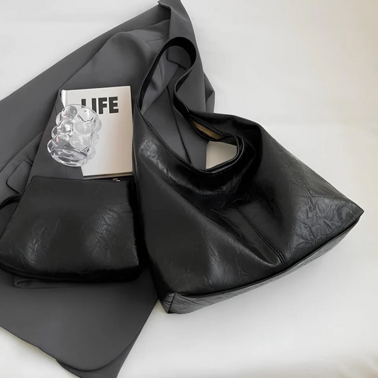 Große Tote-Bag aus edlem Leder – Minimalistisch & Chic