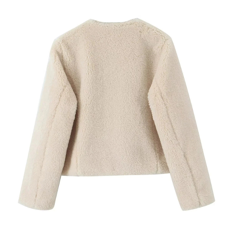Kuschelige Fleecejacke mit Schnallenverschluss im Loose-Fit