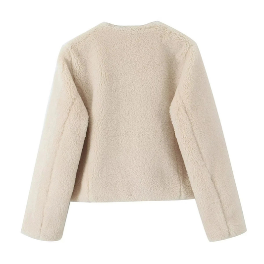 Kuschelige Fleecejacke mit Schnallenverschluss im Loose-Fit