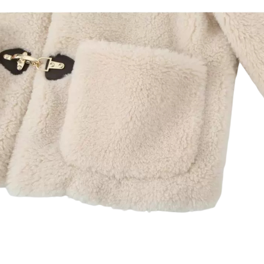 Kuschelige Fleecejacke mit Schnallenverschluss im Loose-Fit