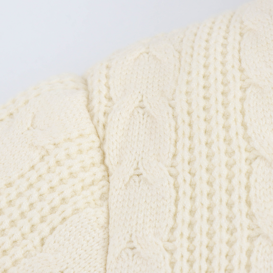 Gesteppte Strickjacke mit Zopfmuster – Kuschelig & Stilvoll