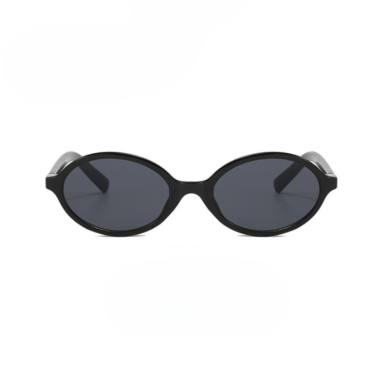 Retro-Sonnenbrille mit rundem Rahmen und goldenen Details