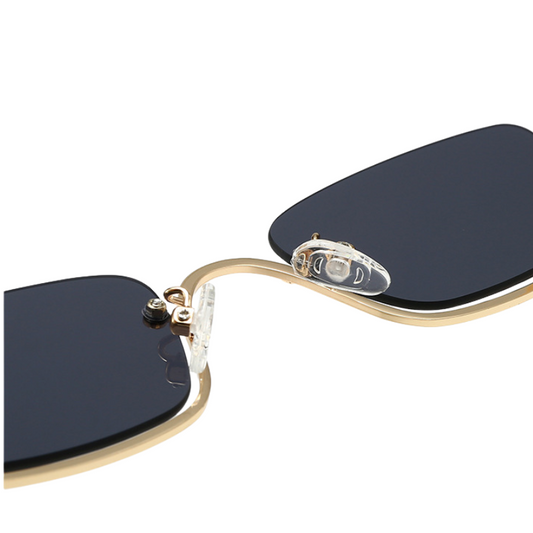 Rechteckige Sonnenbrille mit filigranem Metallgestell