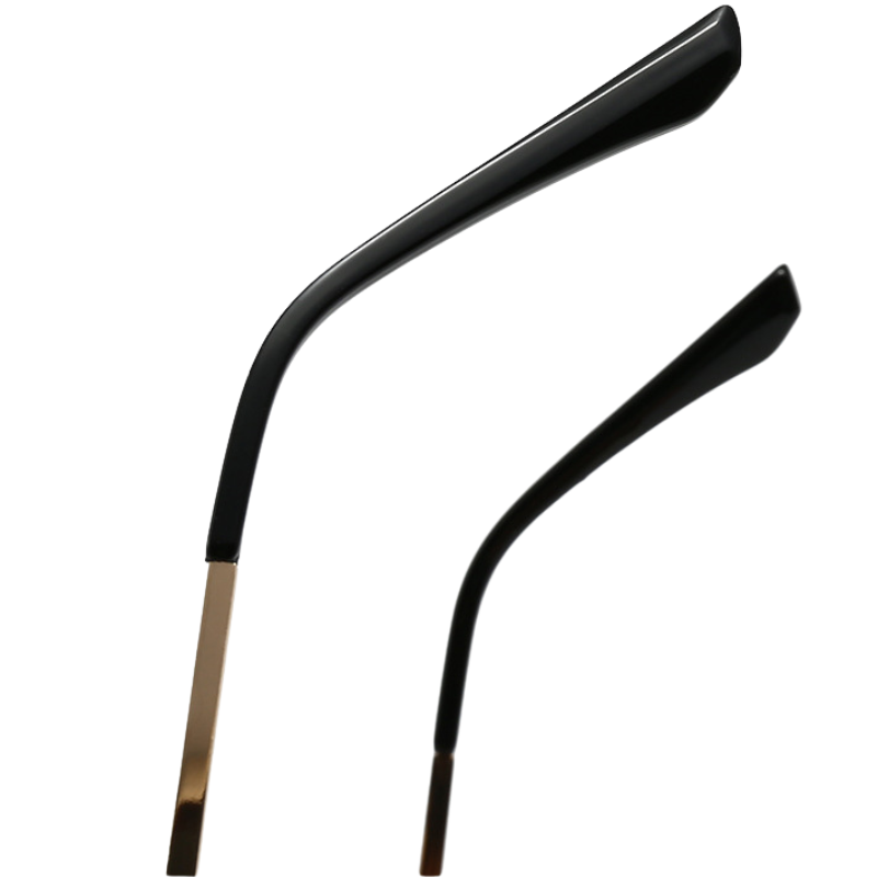 Rechteckige Sonnenbrille mit filigranem Metallgestell