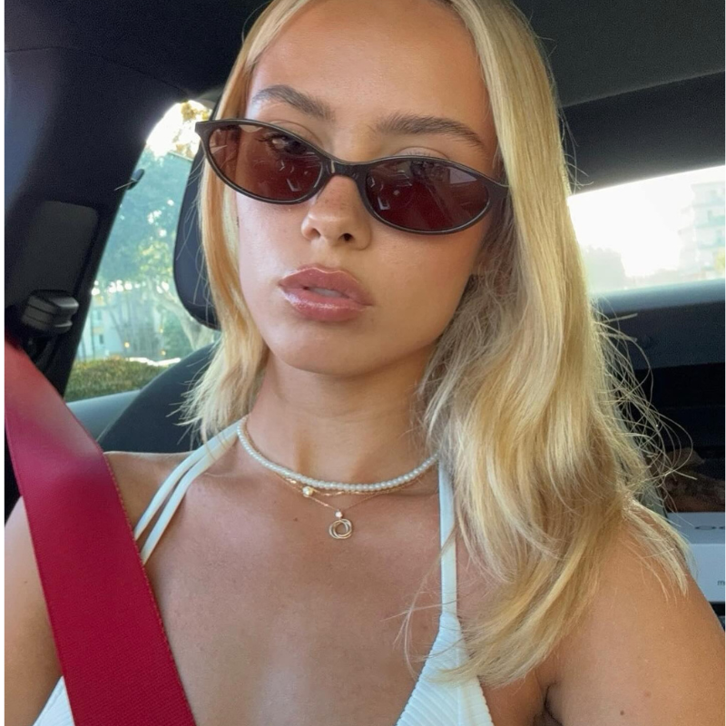 Schmale Ovale Sonnenbrille