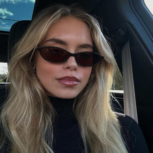 Schmale Ovale Sonnenbrille