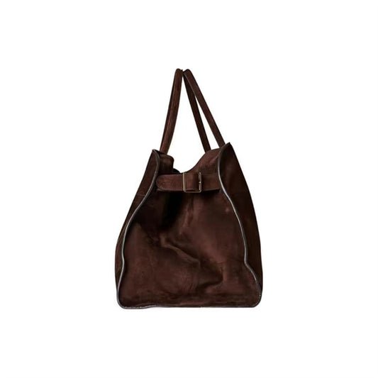 Koreanische Designer-Tote aus Veloursleder – Elegante Minimalistik