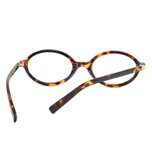 Ovale Retro-Brille mit Leopardenmuster
