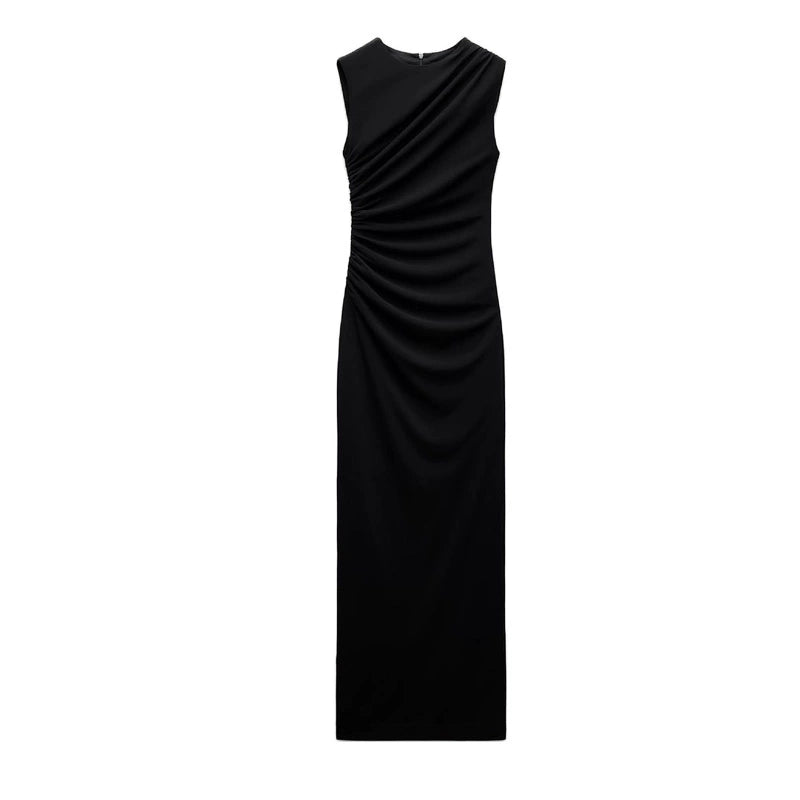 Figurbetontes Midikleid mit Raffungen – Eleganter French-Style
