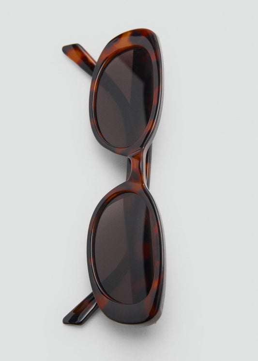 Ovale Sonnenbrille - braunes Schildplatt