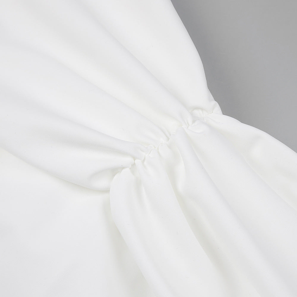 Elegantes Off-Shoulder Maxikleid mit langen Ärmeln