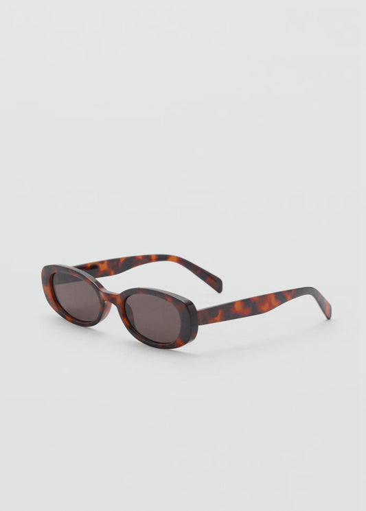 Ovale Sonnenbrille - braunes Schildplatt