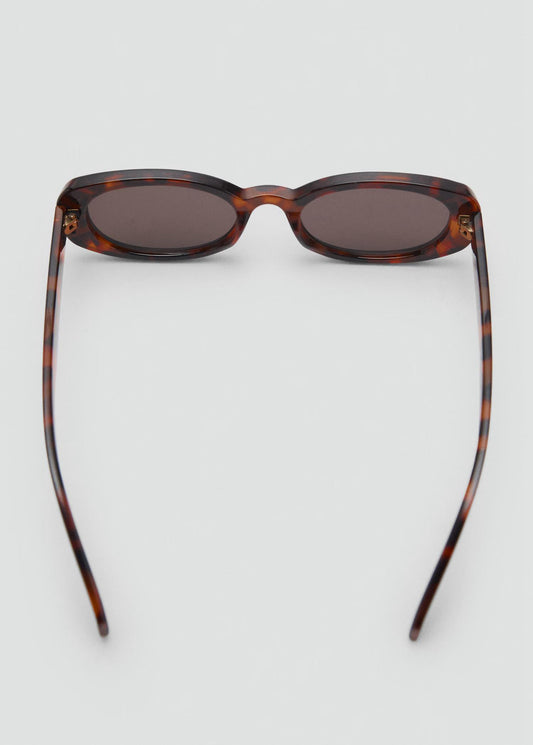 Ovale Sonnenbrille - braunes Schildplatt