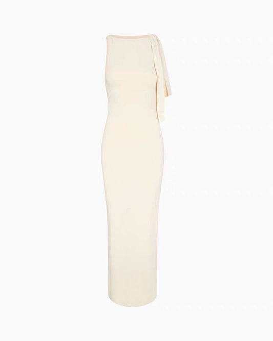 Elegantes One-Shoulder-Maxikleid mit Schleifendetail