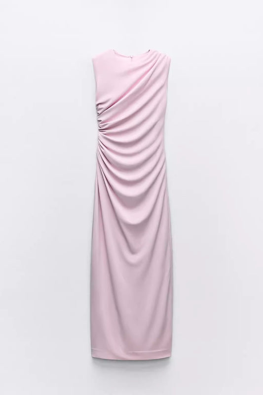 Figurbetontes Midikleid mit Raffungen – Eleganter French-Style