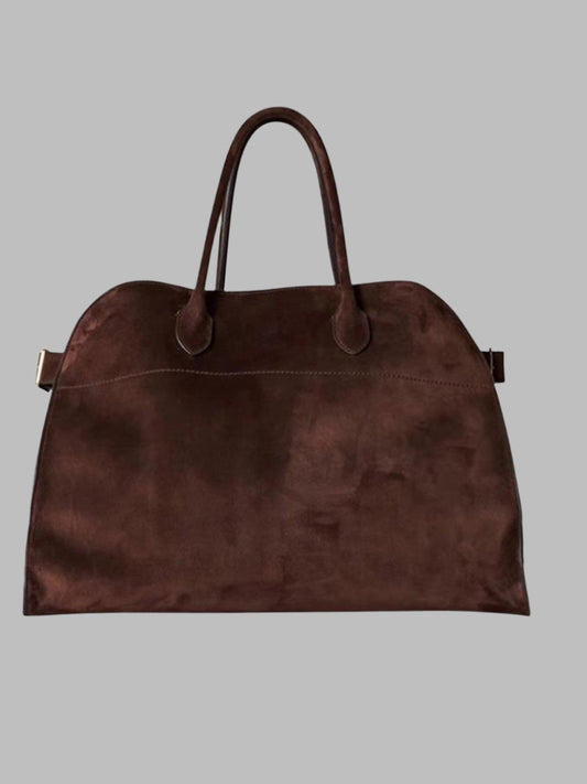 Koreanische Designer-Tote aus Veloursleder – Elegante Minimalistik