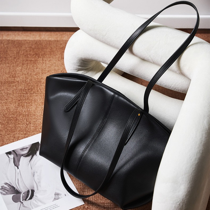 Damen Handtasche Oversized Tote Bag aus strukturiertem Kunstleder