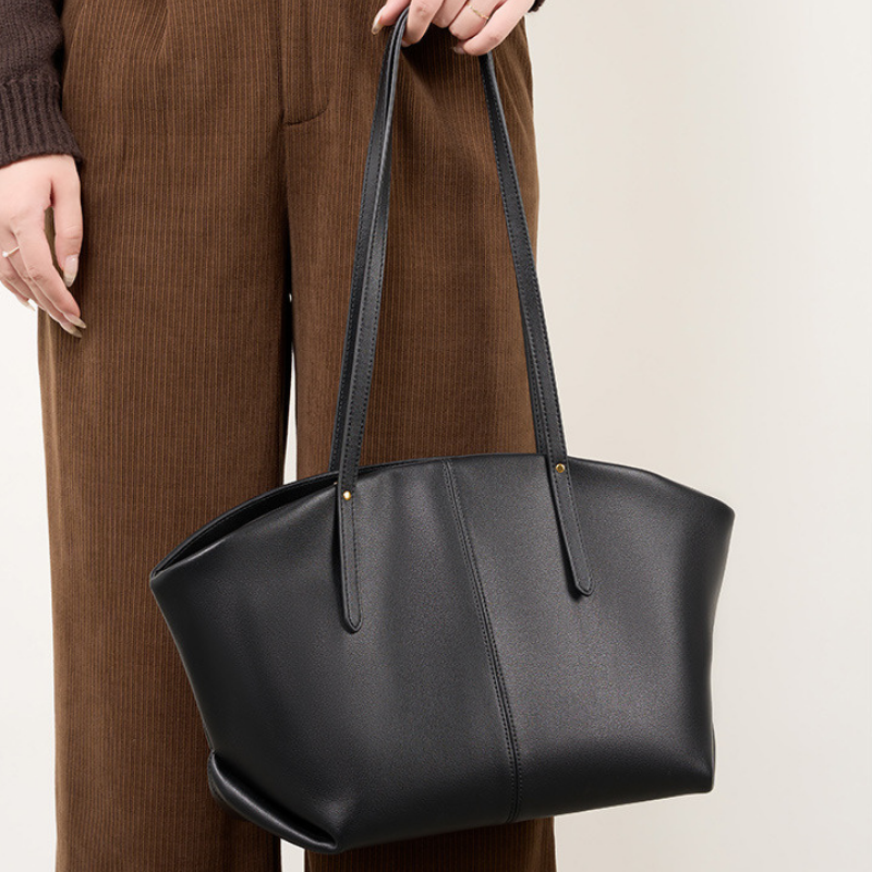 Damen Handtasche Oversized Tote Bag aus strukturiertem Kunstleder