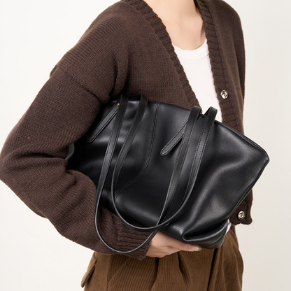 Damen Handtasche Oversized Tote Bag aus strukturiertem Kunstleder