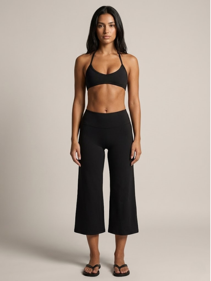 Zovania Flow Culotte Set – Halter Bra & Wide Leg Crop Pants