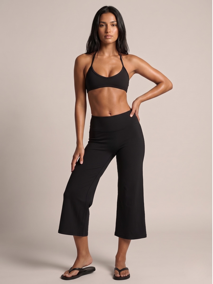 Zovania Flow Culotte Set – Halter Bra & Wide Leg Crop Pants