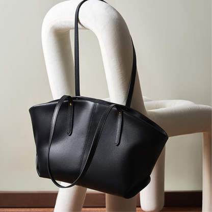 Damen Handtasche Oversized Tote Bag aus strukturiertem Kunstleder