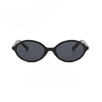 Retro-Sonnenbrille mit rundem Rahmen und goldenen Details