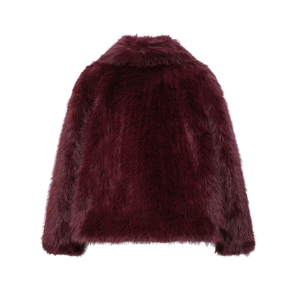 Elegante Kunstpelzjacke mit voluminösem Kragen