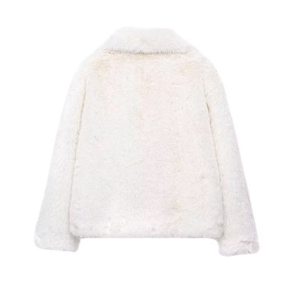 Elegante Kunstpelzjacke mit voluminösem Kragen