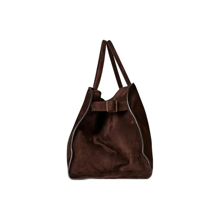 Koreanische Designer-Tote aus Veloursleder – Elegante Minimalistik