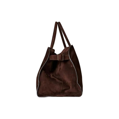 Koreanische Designer-Tote aus Veloursleder – Elegante Minimalistik