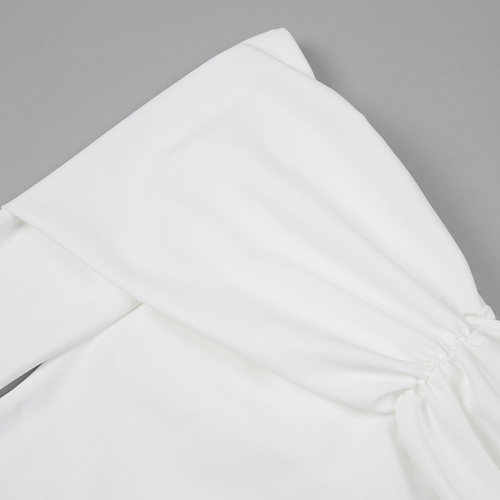 Elegantes Off-Shoulder Maxikleid mit langen Ärmeln