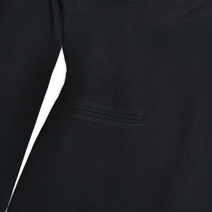 Elegantes High-End Kleid mit langen Ärmeln und ausgestelltem Rock
