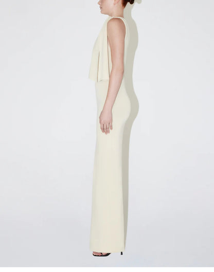 Elegantes One-Shoulder-Maxikleid mit Schleifendetail