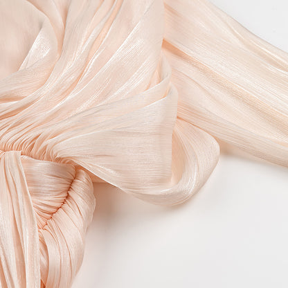 Zweiteiler plissiertes Puffärmel Minikleid
