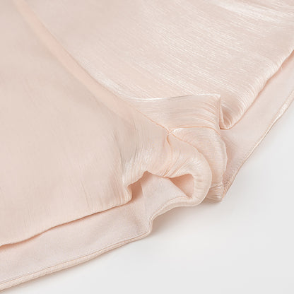 Zweiteiler plissiertes Puffärmel Minikleid