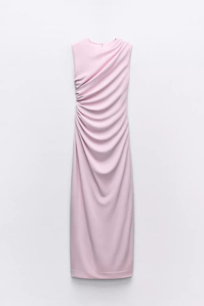 Figurbetontes Midikleid mit Raffungen – Eleganter French-Style