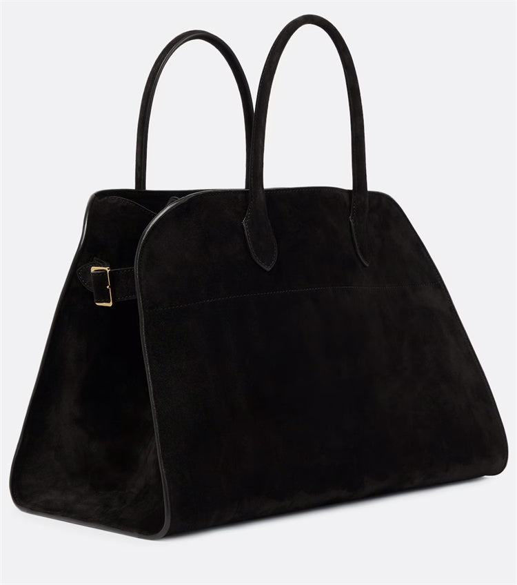 Koreanische Designer-Tote aus Veloursleder – Elegante Minimalistik
