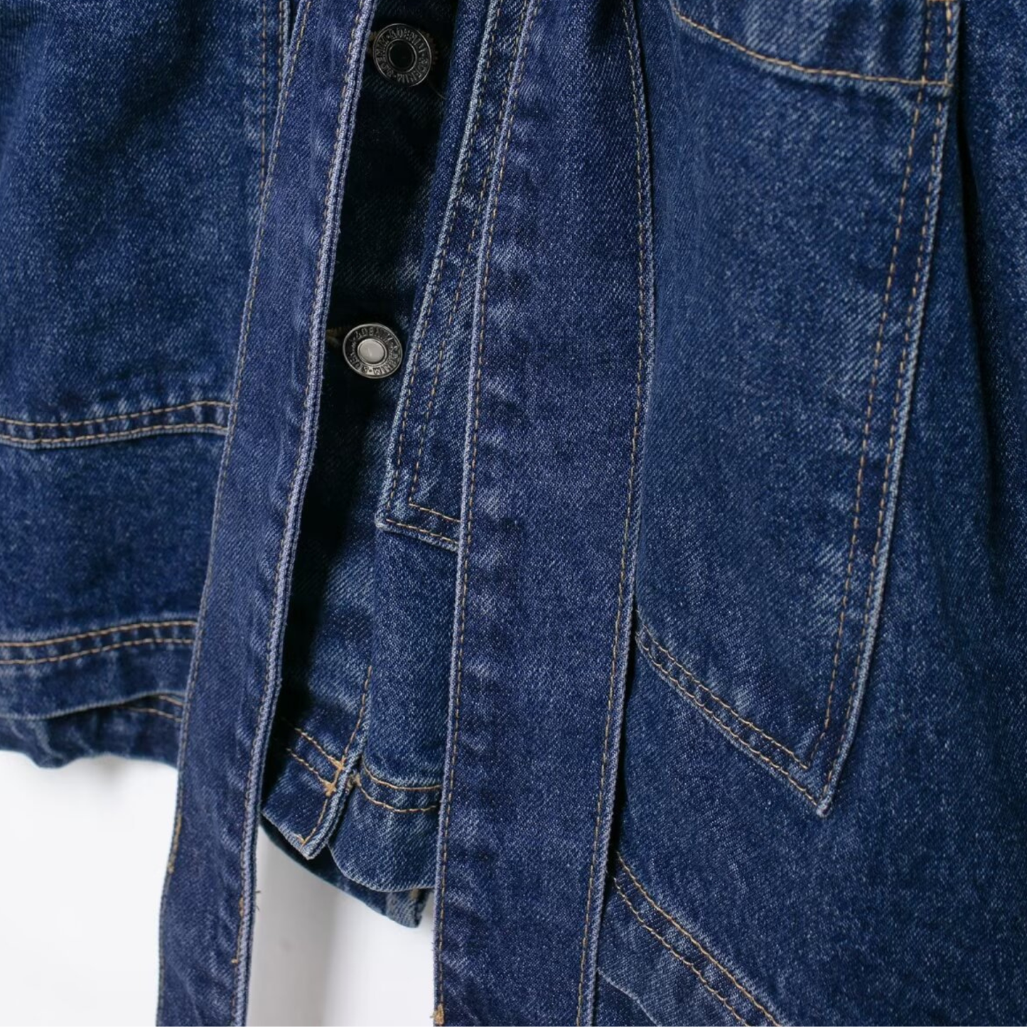 Oversized Denim Jacke mit Taillengürtel