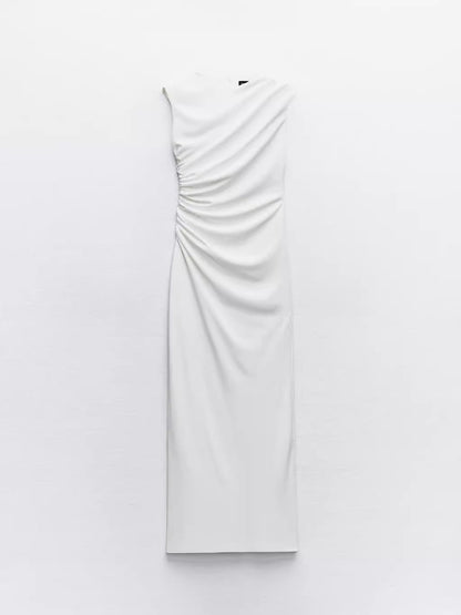 Figurbetontes Midikleid mit Raffungen – Eleganter French-Style